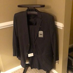 Gray Men’s Evan Picone Pinstriped Suit - Brand New
